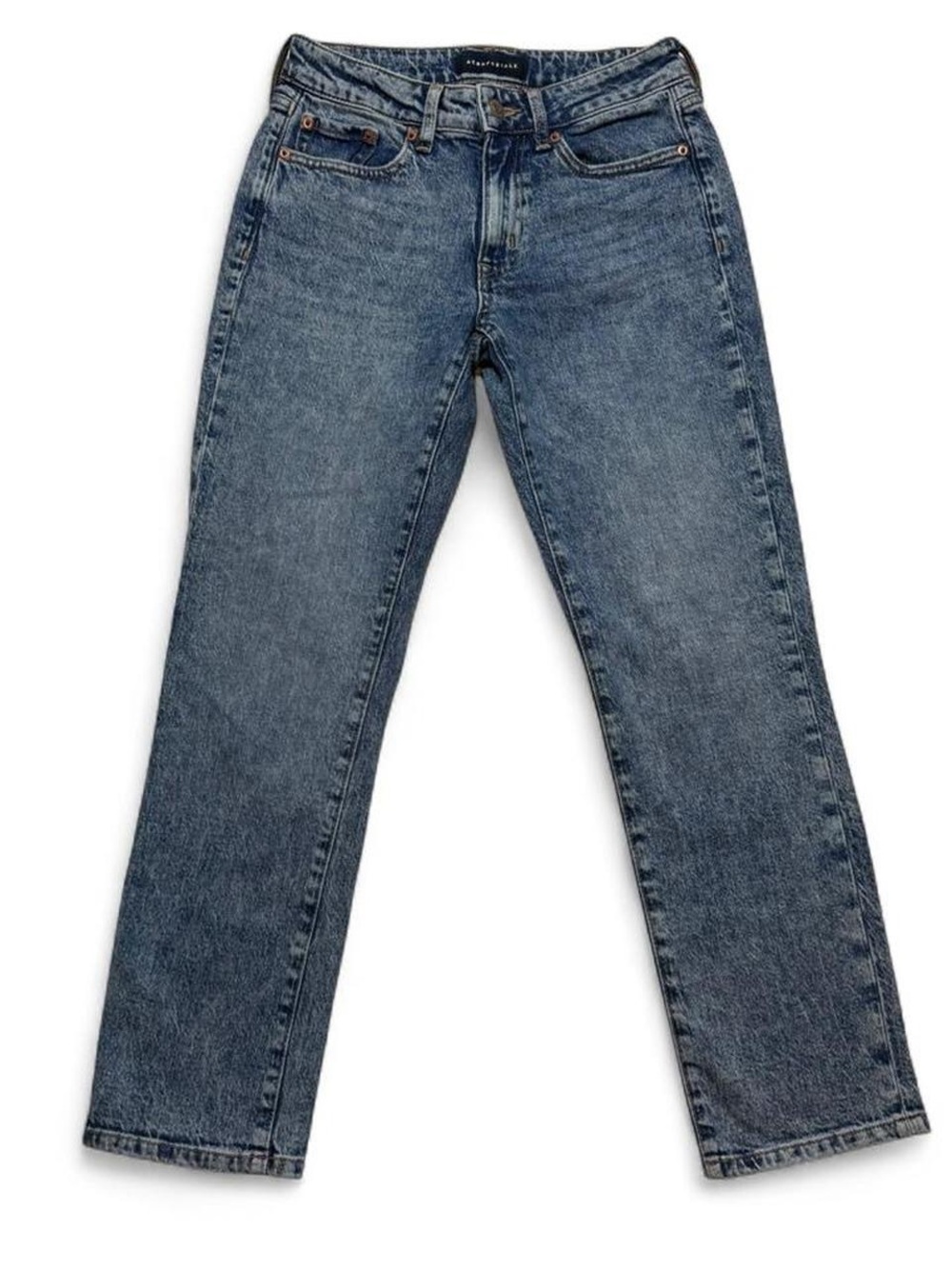 Aeropostale Mid Rise Ankle Straight Jeans Vintage Look Womens Size 2